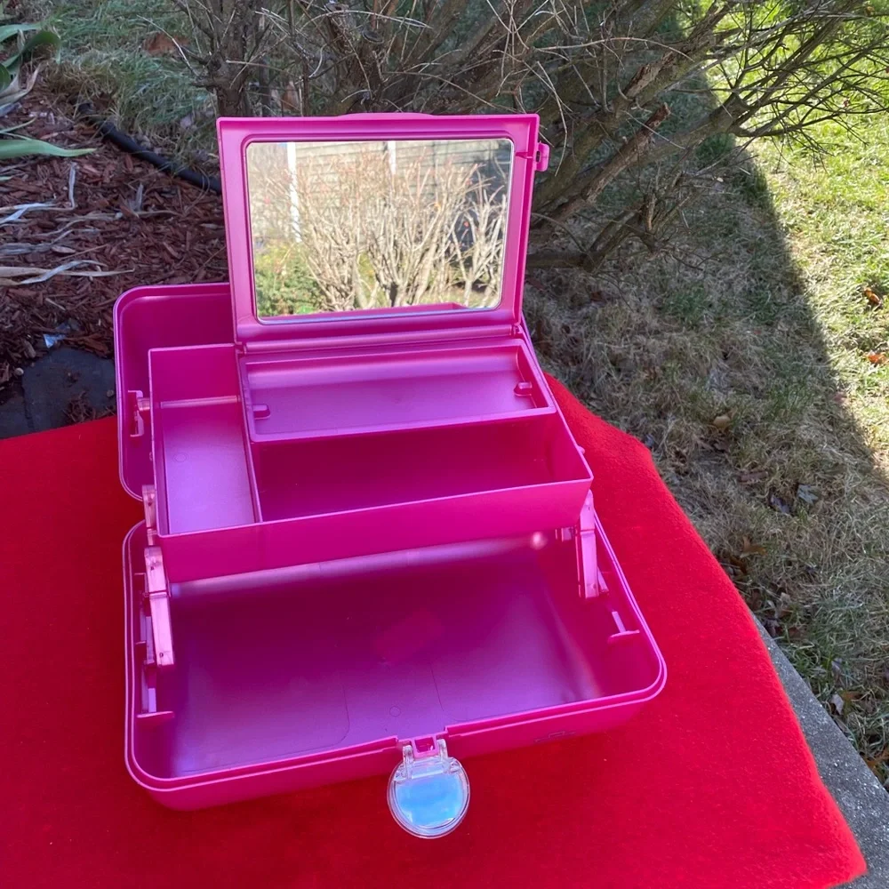 Caboodles pink organizer brand new with handle